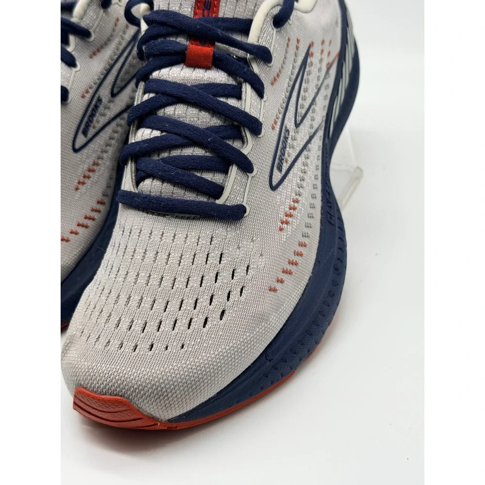 Brooks Glycerin GTS 19 Mens 12.5 D Running Shoes Gray Navy Orange 110357